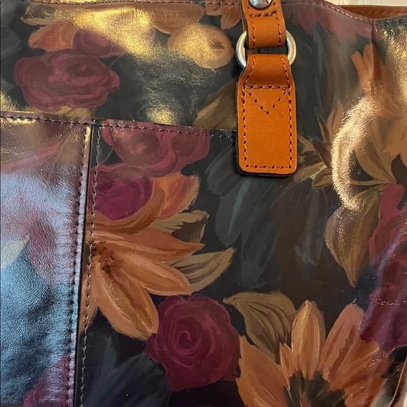 NWT~*RARE* NASH “Peruvian Painting” Solaro Satchel/Italian LEATHER/Floral Design - Picture 7 of 16